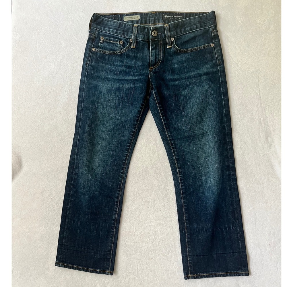 AG Adriano Goldschmied Tomboy Crop Jeans Dark Wash Relaxed Straight 26R